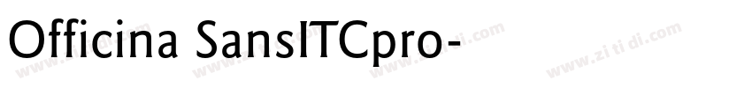 Officina SansITCpro字体转换